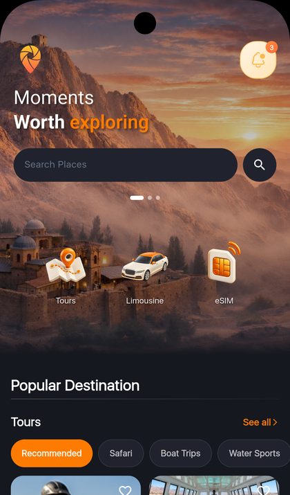 Mobility & City Services Platform — mobile view