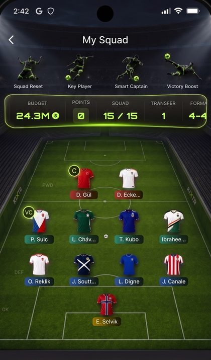 Fantasy Sports Platform — mobile view